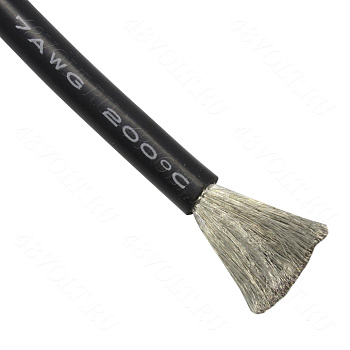 Силиконовый провод 7 awg черный